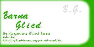 barna glied business card